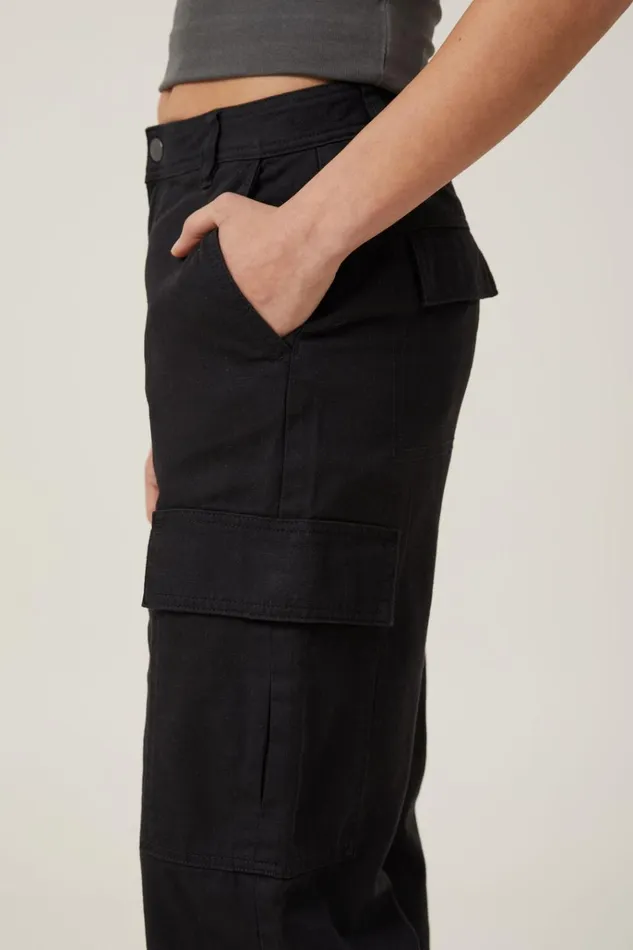 Women Pants Cotton On Bobbie Cargo Pant Black Women Pants Cotton On Bobbie Cargo Pant Black