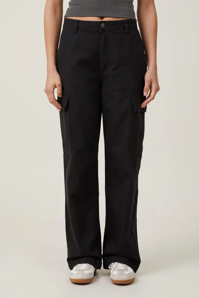 Women Pants Cotton On Bobbie Cargo Pant Black Women Pants Cotton On Bobbie Cargo Pant Black