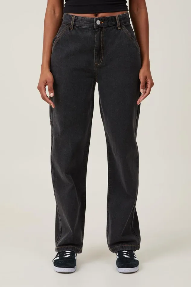 Women Pants Cotton On Carpenter Jean Smokey Black Women Pants Cotton On Carpenter Jean Smokey Black