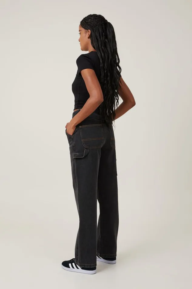 Women Pants Cotton On Carpenter Jean Smokey Black Women Pants Cotton On Carpenter Jean Smokey Black