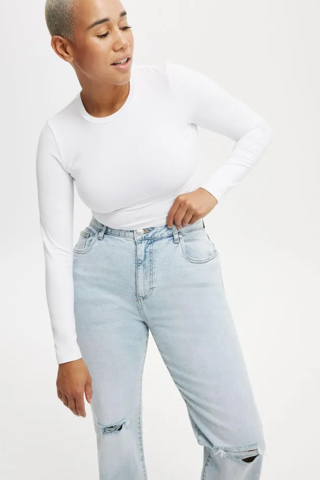 Women Pants Cotton On Curvy Stretch Straight Jean Palm Blue Rip Women Pants Cotton On Curvy Stretch Straight Jean Palm Blue Rip