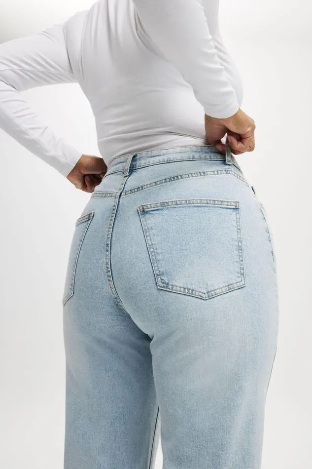 Women Pants Cotton On Curvy Stretch Straight Jean Palm Blue Rip Women Pants Cotton On Curvy Stretch Straight Jean Palm Blue Rip