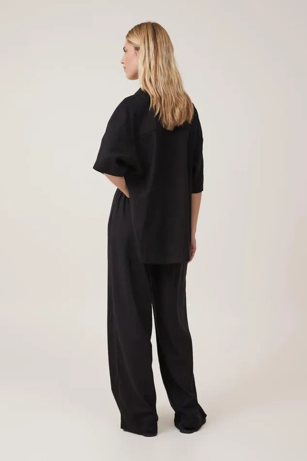 Women Pants Cotton On Haven Wide Leg Pant Black