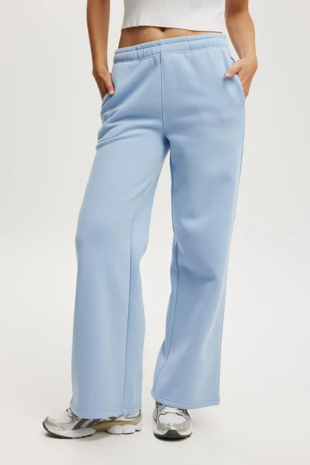 Women Pants Cotton On Plush Essential Straight Leg Sweatpant Windsurfer