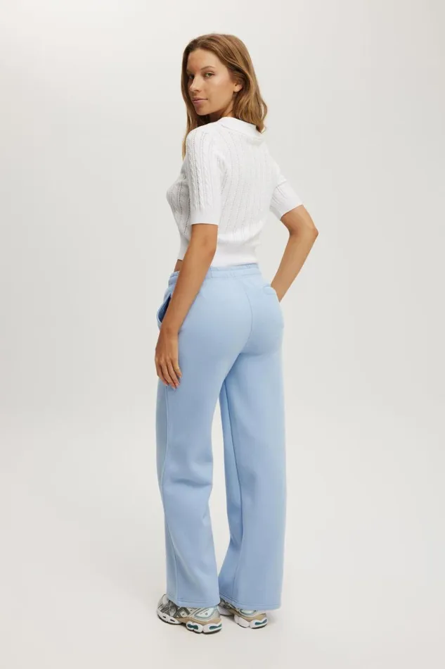 Women Pants Cotton On Plush Essential Straight Leg Sweatpant Windsurfer
