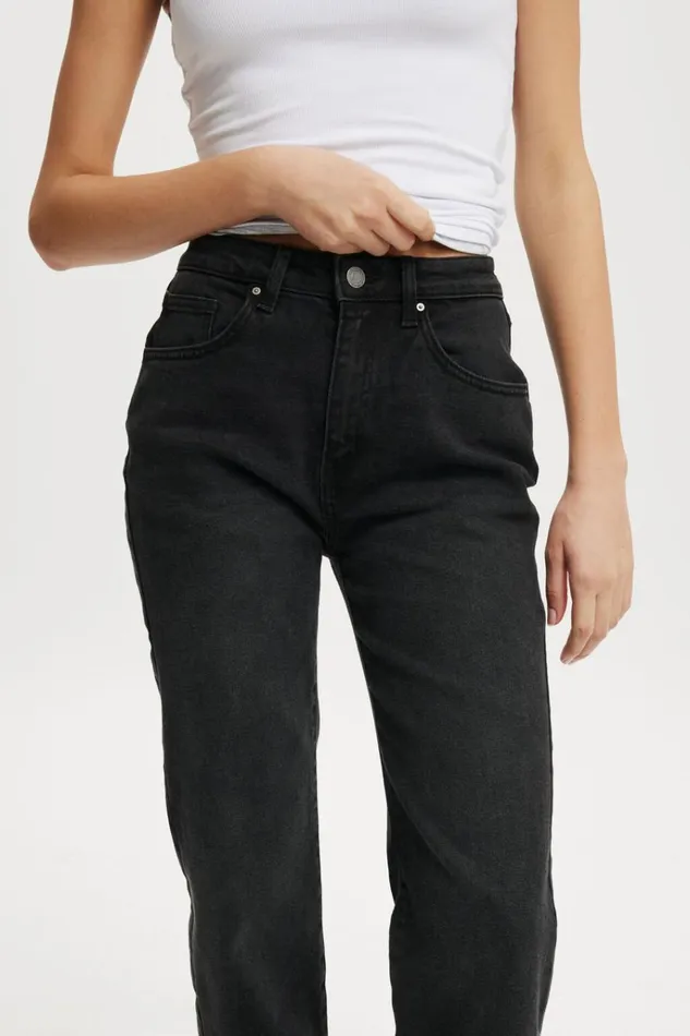 Women Pants Cotton On Slim Straight Jean Black Pepper Women Pants Cotton On Slim Straight Jean Black Pepper