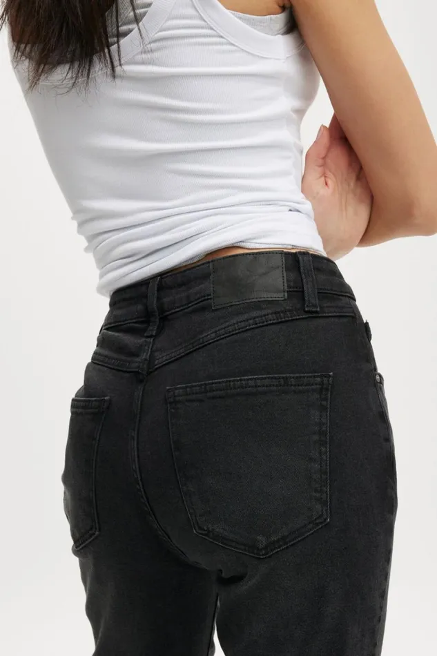 Women Pants Cotton On Slim Straight Jean Black Pepper Women Pants Cotton On Slim Straight Jean Black Pepper
