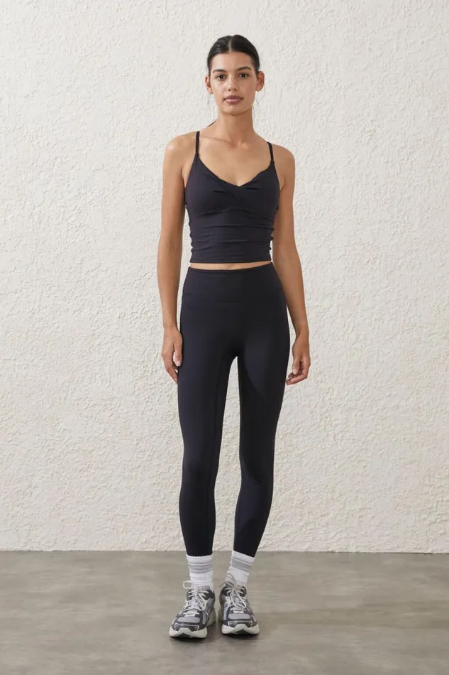 Women Pants Cotton On Ultra Soft Twist Full Length Tight Black