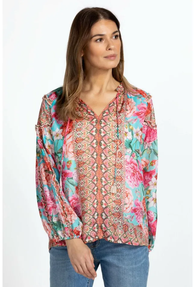 Women Rose Narcisa Blouse Rose Narcisa Johnny Was Tops