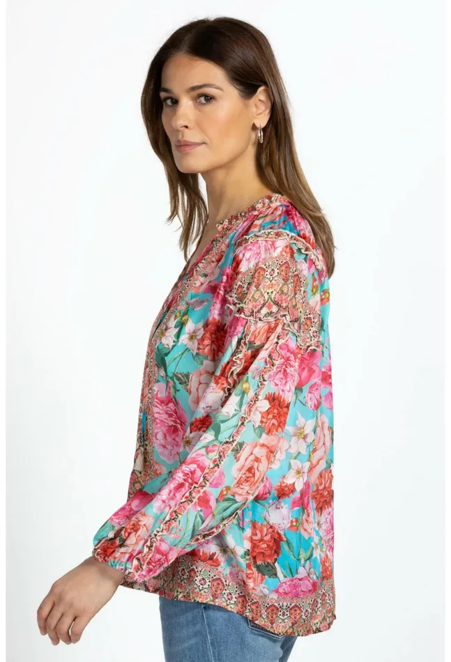 Women Rose Narcisa Blouse Rose Narcisa Johnny Was Tops