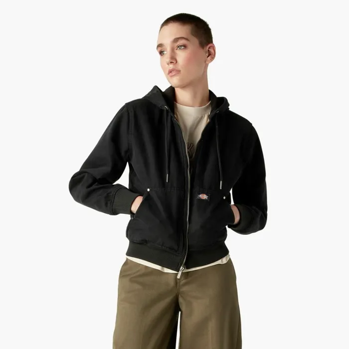 Womens Duck Canvas Fleece Lined Jacket Stonewashed Black Stonewashed Black sbk Women Dickies Coats and Jackets Womens Duck Canvas Fleece Lined Jacket Stonewashed Black Stonewashed Black sbk Women Dickies Coats and Jackets