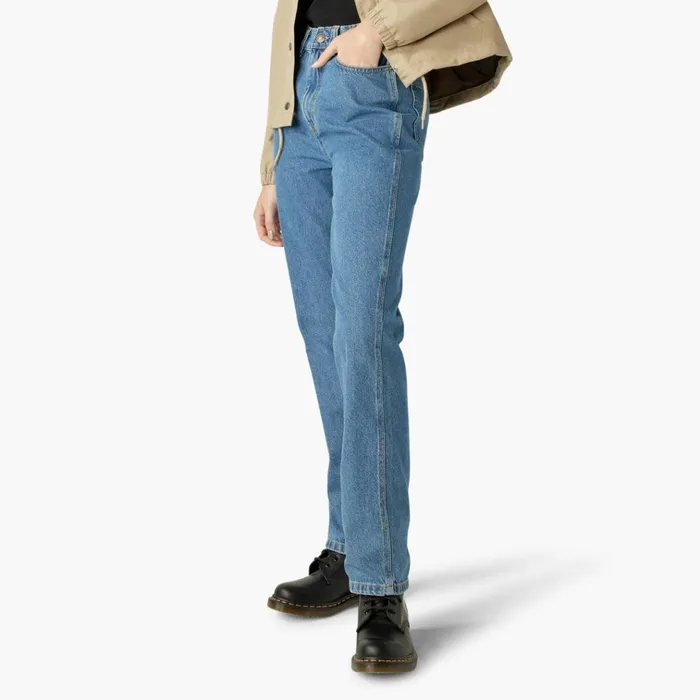 Womens Houston Relaxed Fit Jeans Chambray Light Blue Chambray Light Blue clb Women Dickies Jeans Womens Houston Relaxed Fit Jeans Chambray Light Blue Chambray Light Blue clb Women Dickies Jeans