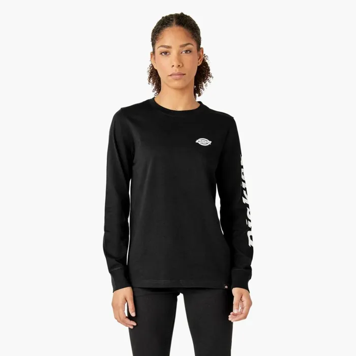 Womens Long Sleeve Heavyweight Graphic TShirt Black Black kbk Women Dickies TShirts Womens Long Sleeve Heavyweight Graphic TShirt Black Black kbk Women Dickies TShirts