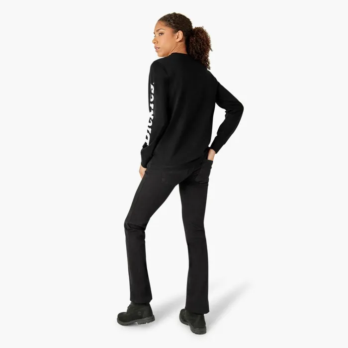 Womens Long Sleeve Heavyweight Graphic TShirt Black Black kbk Women Dickies TShirts Womens Long Sleeve Heavyweight Graphic TShirt Black Black kbk Women Dickies TShirts