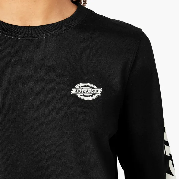 Womens Long Sleeve Heavyweight Graphic TShirt Black Black kbk Women Dickies TShirts Womens Long Sleeve Heavyweight Graphic TShirt Black Black kbk Women Dickies TShirts