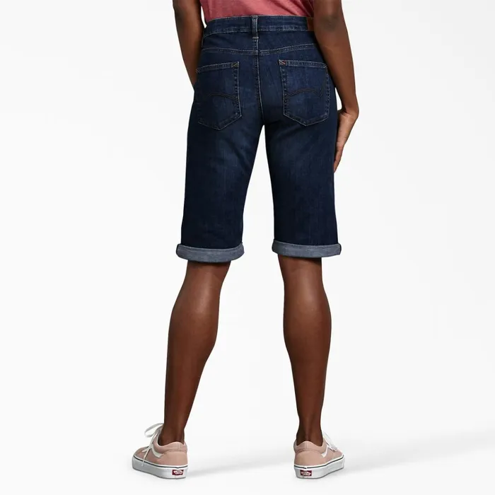 Womens Perfect Shape Straight Fit Bermuda Jean Shorts 11034 Rinsed Indigo Blue Rinsed Indigo Blue rnb Women Dickies Jean Shorts Womens Perfect Shape Straight Fit Bermuda Jean Shorts 11034 Rinsed Indigo Blue Rinsed Indigo Blue rnb Women Dickies Jean Shorts
