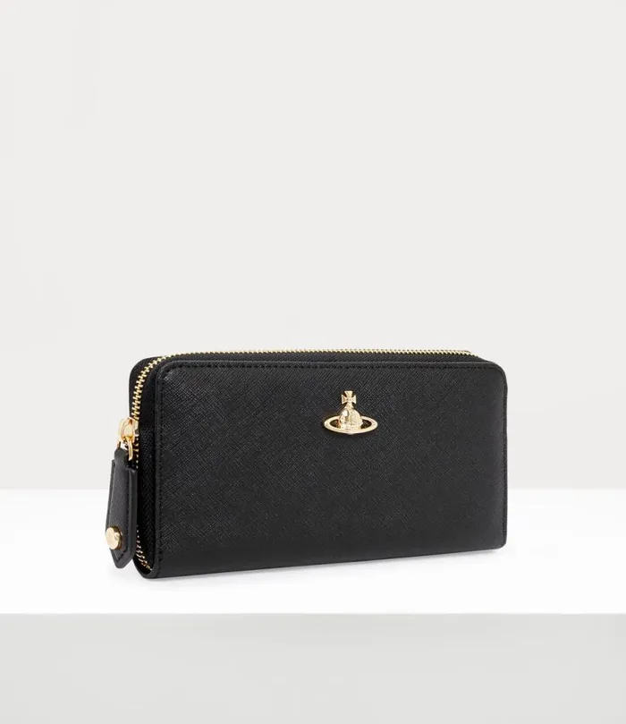 Women Saffiano Classic Zip Round Wallet Black Vivienne Westwood Wallets And Purses Women Saffiano Classic Zip Round Wallet Black Vivienne Westwood Wallets And Purses