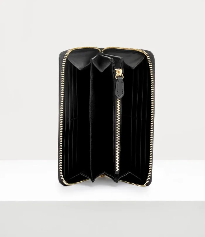 Women Saffiano Classic Zip Round Wallet Black Vivienne Westwood Wallets And Purses Women Saffiano Classic Zip Round Wallet Black Vivienne Westwood Wallets And Purses