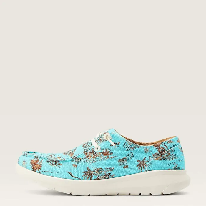 Women Shoes and Sneakers Ariat Hilo Western Aloha Turquoise Paniolo Print
