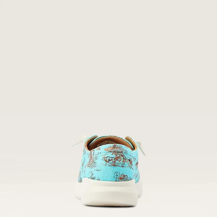 Women Shoes and Sneakers Ariat Hilo Western Aloha Turquoise Paniolo Print