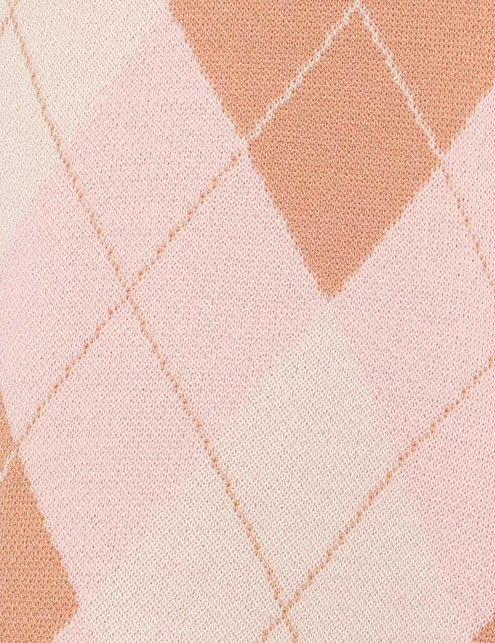 Women Shorts and Pants Zimmermann Acacia Argyle Knit Short Pink Argyle