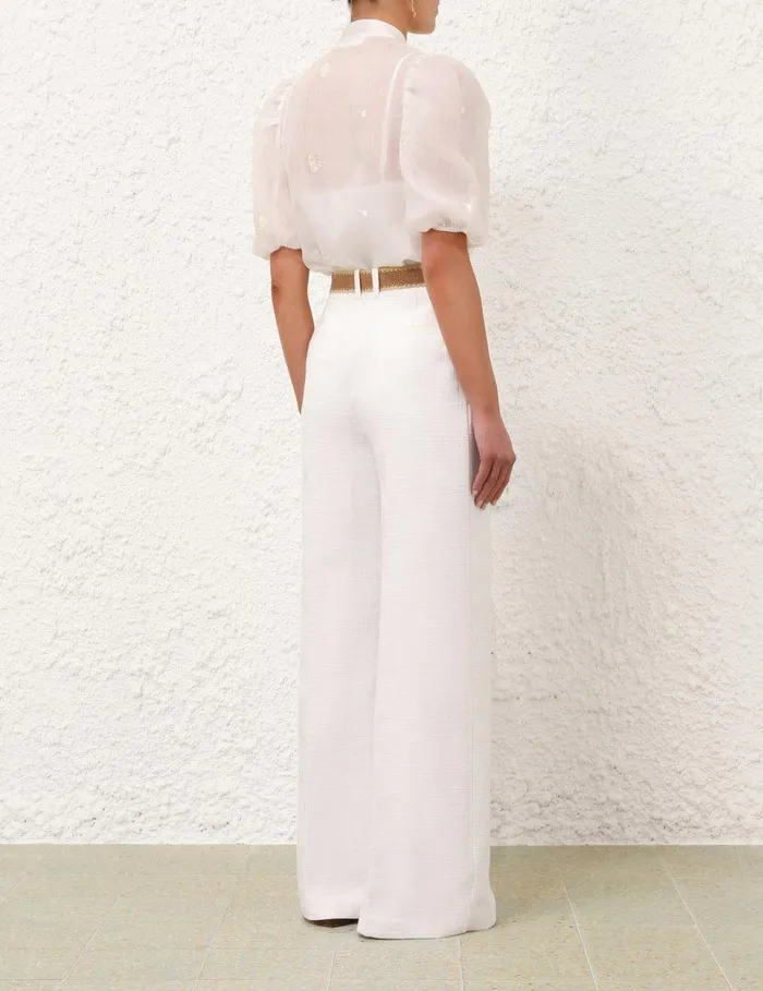 Women Shorts and Pants Zimmermann Acacia Flare Pant Ivory