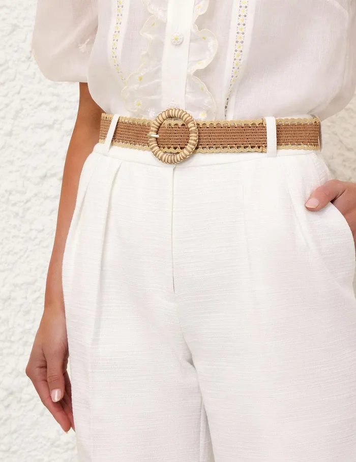 Women Shorts and Pants Zimmermann Acacia Flare Pant Ivory