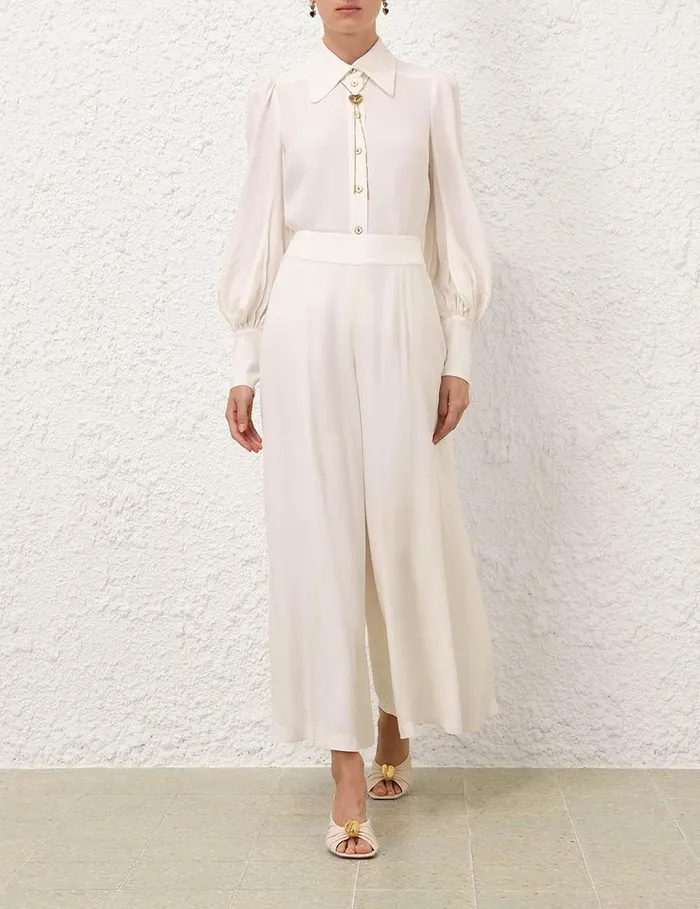 Women Shorts and Pants Zimmermann Culotte Cream