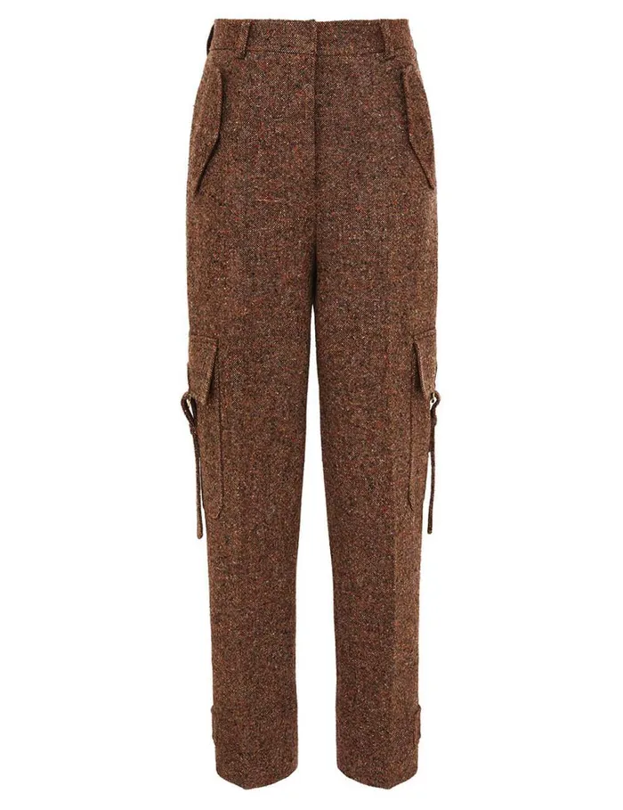 Women Shorts and Pants Zimmermann Illustration Tweed Pant Brown Multi
