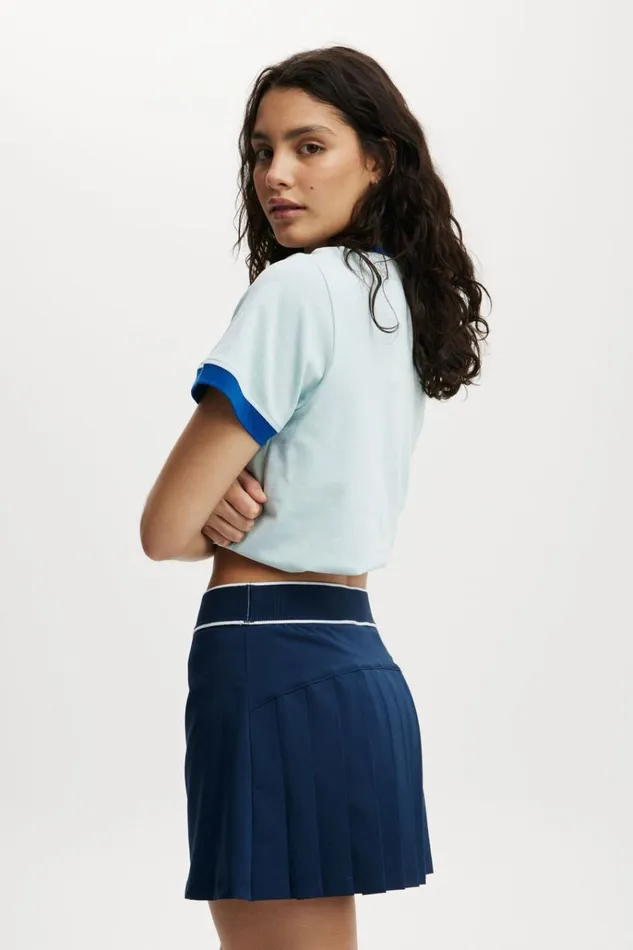 Women Shorts and Skirts Cotton On Pleated Ace Skirt Dark Water