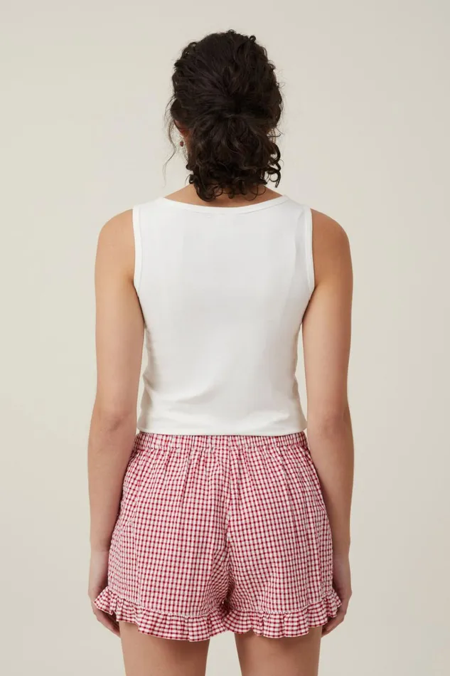 Women Shorts Cotton On Eden Bloomer Short Picnic Gingham Red