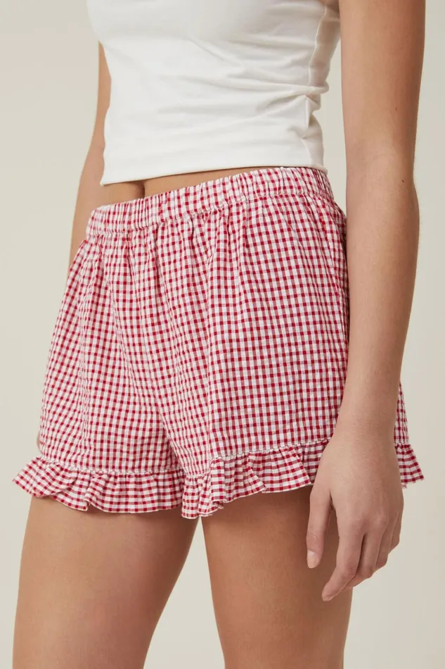 Women Shorts Cotton On Eden Bloomer Short Picnic Gingham Red