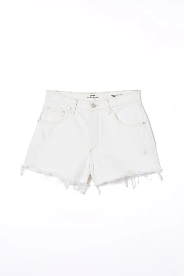 Women Shorts Cotton On Original Cut Off Denim Short Vintage White Rip Women Shorts Cotton On Original Cut Off Denim Short Vintage White Rip