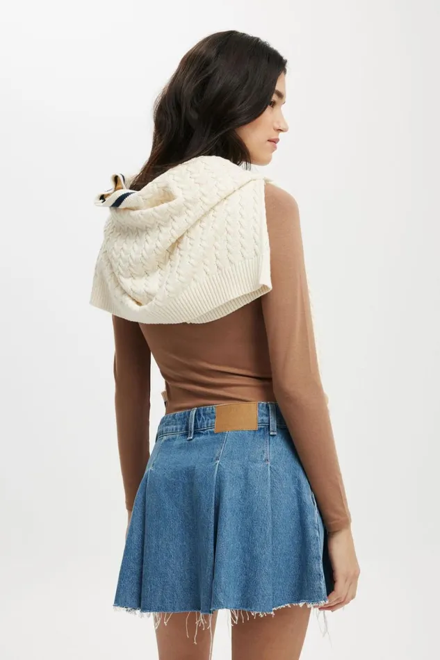 Women Skirts Cotton On Pleated Denim Mini Skirt Blue Haze Women Skirts Cotton On Pleated Denim Mini Skirt Blue Haze
