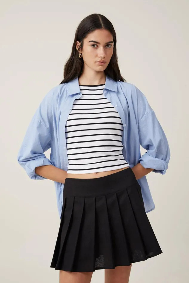 Women Skirts Cotton On Serena Pleated Mini Skirt Black