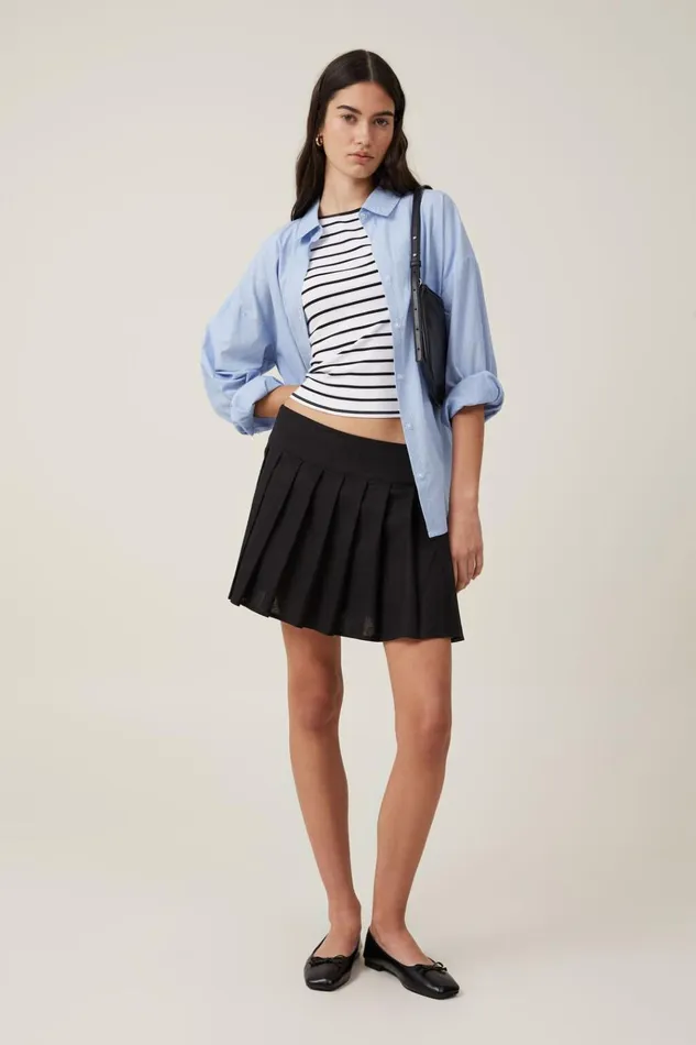 Women Skirts Cotton On Serena Pleated Mini Skirt Black