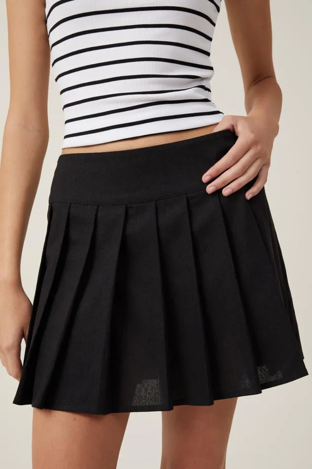 Women Skirts Cotton On Serena Pleated Mini Skirt Black