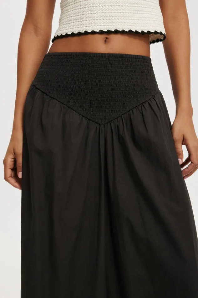 Women Skirts Cotton On Vinnie VWaist Maxi Skirt Washed Black