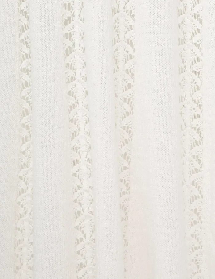 Women Skirts Zimmermann Wylie Flared Knit Skirt Ivory