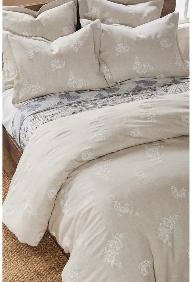 Women Skyler Eyelet Linen King Shams Sand Johnny Was Bedding