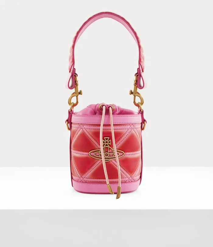 Women Small Kitty Bucket Bag Pinkred Vivienne Westwood Handbags
