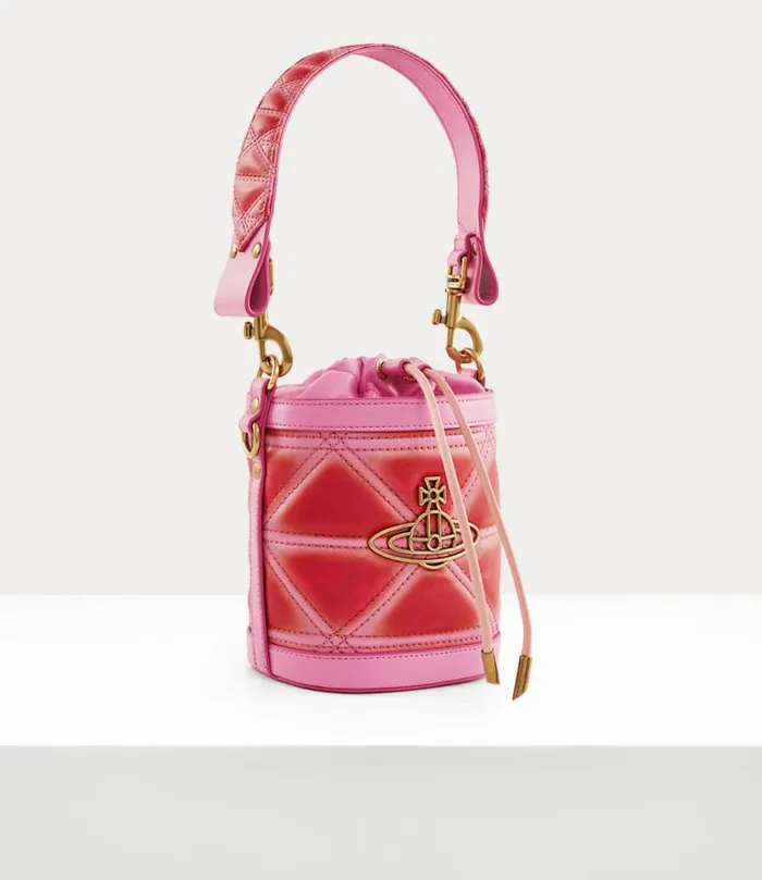 Women Small Kitty Bucket Bag Pinkred Vivienne Westwood Handbags Women Small Kitty Bucket Bag Pinkred Vivienne Westwood Handbags