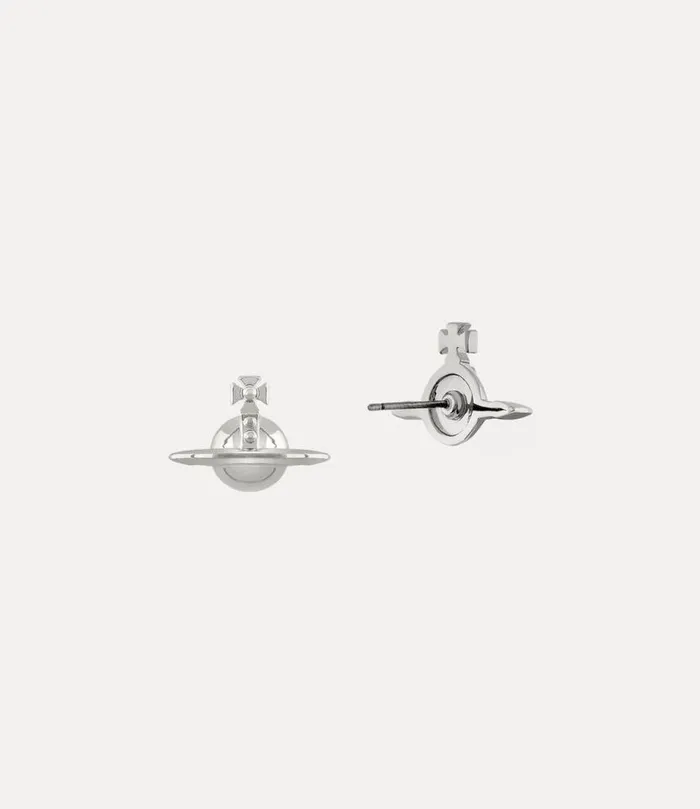 Women Solid Orb Earrings Platinum Vivienne Westwood Classic Styles Women Solid Orb Earrings Platinum Vivienne Westwood Classic Styles
