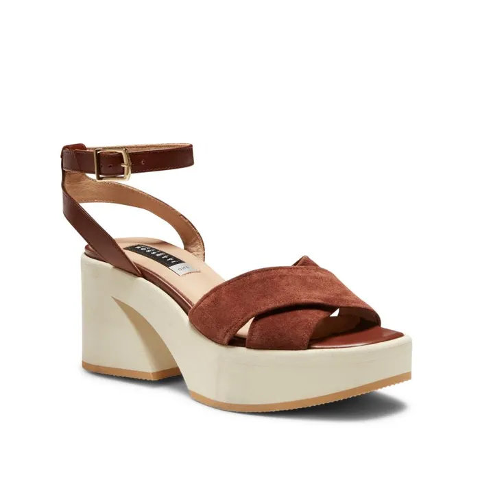 Women Suede Wedge Sandal Cognac Fratelli Rossetti Sandals