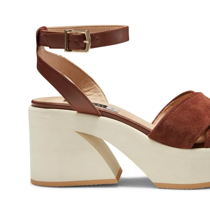 Women Suede Wedge Sandal Cognac Fratelli Rossetti Sandals Women Suede Wedge Sandal Cognac Fratelli Rossetti Sandals