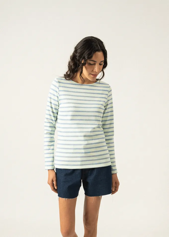 Women Summer Collection Saint James MERIDAME II Aloe Vera Denim