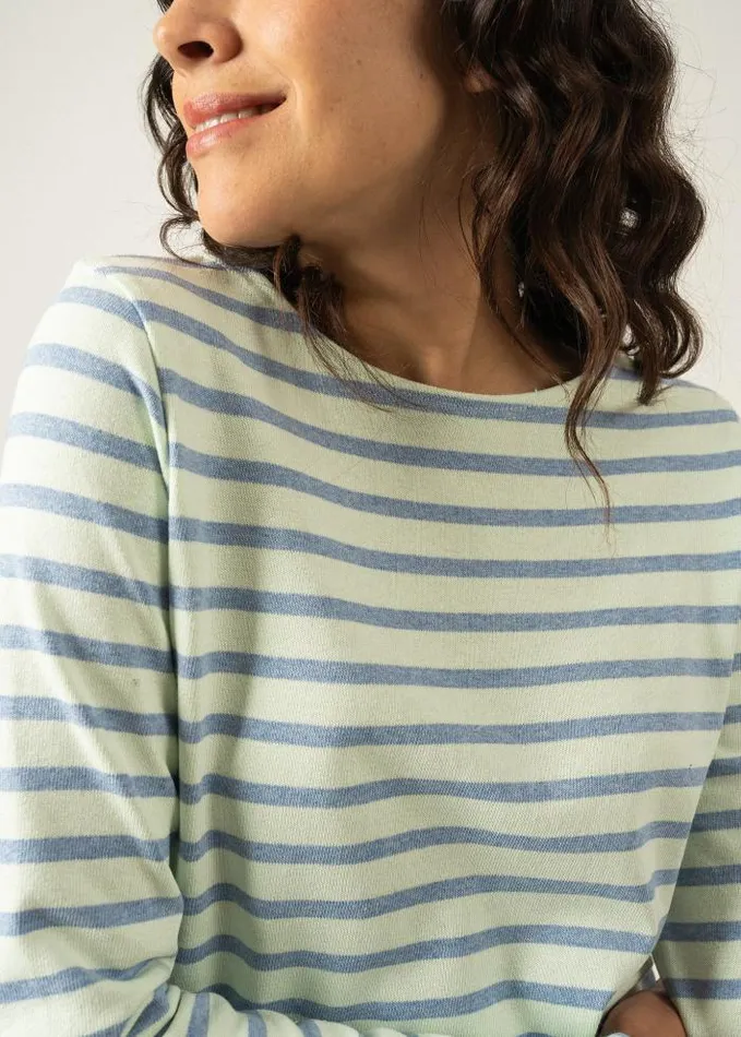 Women Summer Collection Saint James MERIDAME II Aloe Vera Denim