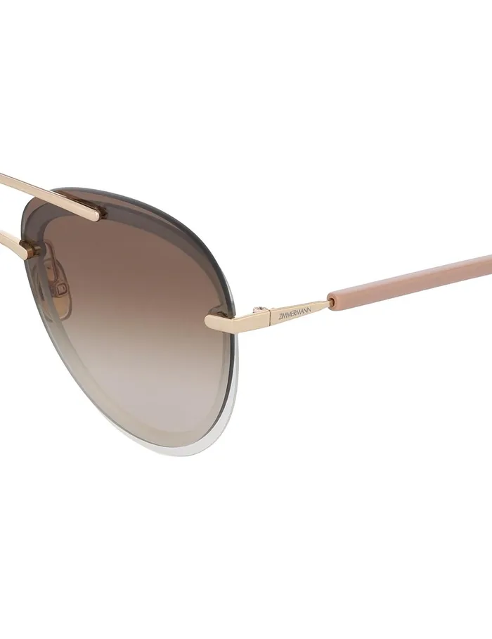 Women Sunglasses Zimmermann Gleam Aviator Caramel