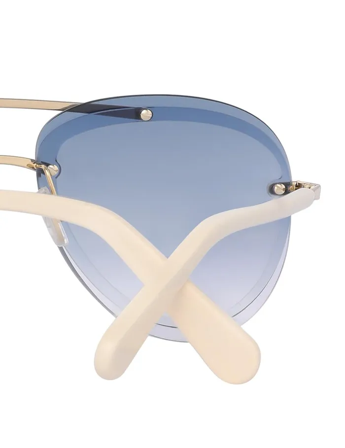 Women Sunglasses Zimmermann Gleam Aviator Denim
