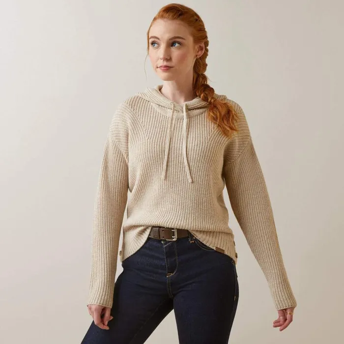 Women Sweaters and Cardigans Ariat Los Altos Sweater Oatmeal Heather